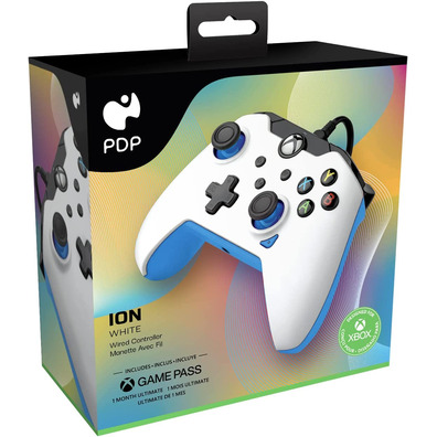 Mando PDP Wired Xbox/PC + 1 Mes Gamepass Ion White