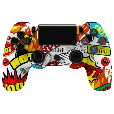 Mando PS4 Powergaming V2 Flames - Gamepad Inmersivo para Juegos