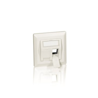 MARCO ROSETA 50 X 50 CONECTORES KEYSTONE 45º BLANCO - Equip RJ45