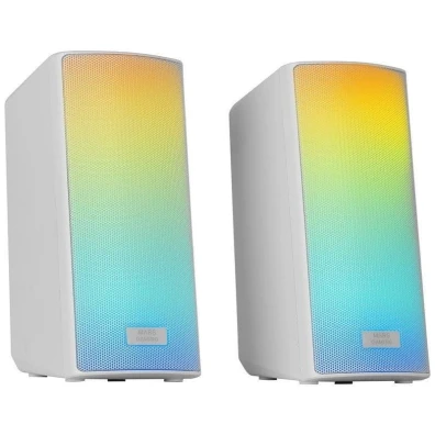 Altavoces Mars Gaming MSRGB2 Blanco - Modelo superior con diseño elegante