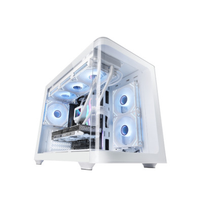 "CAJA GAMING MARS MCFUSIONM MICROATX CRISTAL CURVADO BLANCO 445mm GPU 1x3.5 2x2.5"