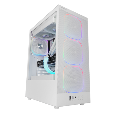 CAJA ATX MARS GAMING MCNEBULAW BLANCO LATERAL CRISTAL TEMPLADO FRONTAL MESH GPU 302mm