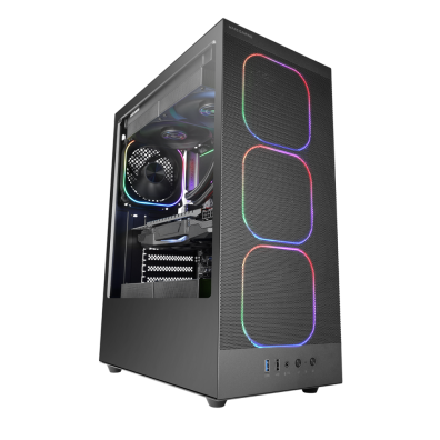 CAJA ATX MCNEBULA MARS GAMING NEGRO CRISTAL TEMPLADO MESH GPU 302mm LATERAL FRONTAL