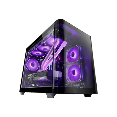 CAJA GAMING MARS MCFUSIONM MICROATX NEGRO CRISTAL CURVADO GPU 445mm 1x3.5 2x2.5