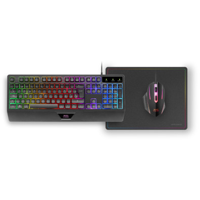 Kit Combo Pack Mars Gaming RGB 3en1 Negro