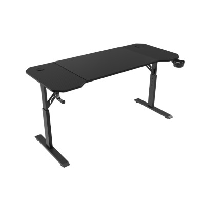 MESA GAMING MARS MGD ERGO 140 REGULABLE EN ALTURA, TABLERO NEGRO 140x60
