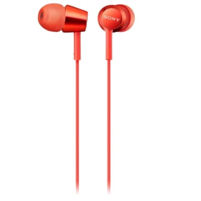 Sony MDR-EX155AP Auriculares Rojos con Micrófono Dinámico 9mm