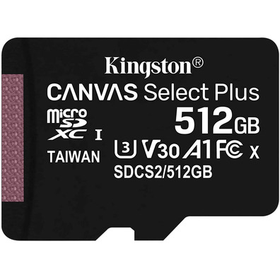 Memoria MicroSD XC 512GB Kingston Canvas Select