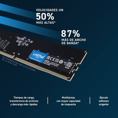 Memoria RAM Crucial 16GB DDR5 4800 MHz CT16G48C40U5