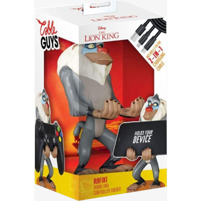 FIGURA CABLE GUYS DISNEY THE LION KING RAFIKI (2M CABLE USB)