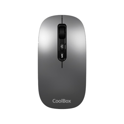 MOUSE COOLBOX MULTIDISPOSITIVO IA W02-G GRIS BT5.0 BT3.0 2.4GHz 1600dpi 6 BOTONES BATERIA 500mAh