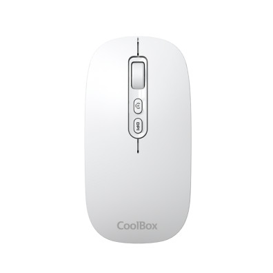 RATÓN COOLBOX MULTIDISPOSITIVO IA W02-W BT5.0 BT3.0 2.4GHz 1600dpi BLANCO 6 BOTONES BATERÍA 500mAh