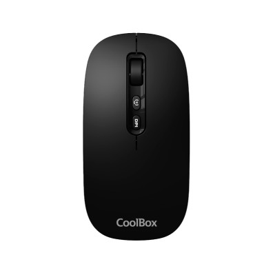 RATÓN MULTIDISPOSITIVO COOLBOX IA W02-B BT5.0 BT3.0 2.4GHz 1600dpi 6 BOTONES BATERÍA 500mAh NEGRO