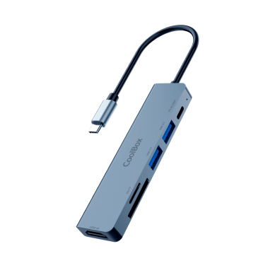 DOCKING USB-C COOLBOX MINIDOCK C61 1xHDMI 4K 30Hz 1xUSB-C PD 100W 2xUSB-A 1xSD 1xMicroSD