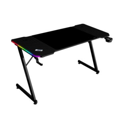 Mesa Mars Gaming MGDX140RGB Chasis en acero y fibra de carbono RGB, Negro