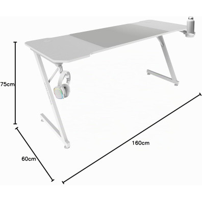 Mesa Mars Gaming Mgdx160w Blanco