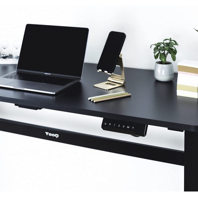 Mesa TooQ TQESSD01-BK Eléctrica Altura Regulable Negro