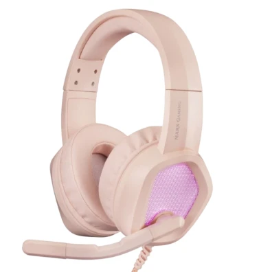Headset Auriculares Mars Gaming MH320 Pink Hi-Fi Ultra-Bass 3D Jack 3.5mm Iluminación RGB Flow