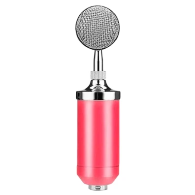 Micrófono Condensador BM-8000 Rosa - Ideal para Streaming y Estudio