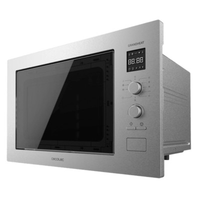 Cecotec 01400 - Microondas Integrado GrandHeat 2550 Built-In Steel 25 Litros Grill de 1200W Inox