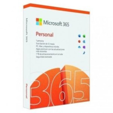 MICROSOFT 365 Personal Español - Suscripción 1 Año Box - 1 Usuario