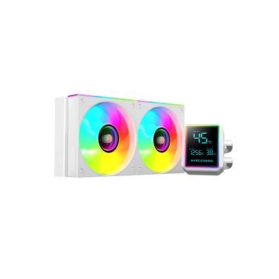 Sistema de Refrigeración Líquida Mars Gaming MLLCDPRO240W 500W TDP Pantalla LCD Blanca 2X120mm ARGB