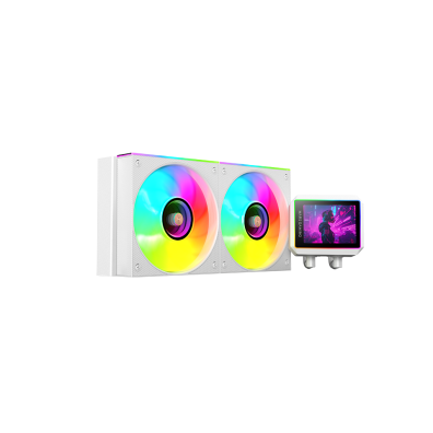 Sistema de Refrigeración Líquida Mars Gaming MLVISIONII240W Blanco 2x120mm ARGB - 500W TPD