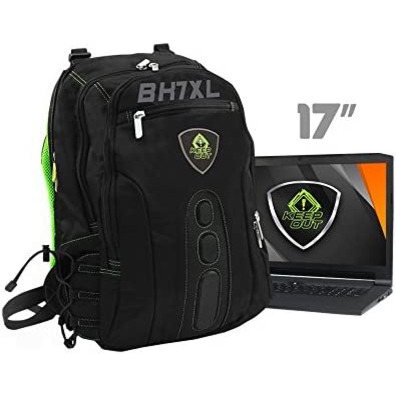 Mochila Portátil 17'' Keep Out BK7GXL Negro/Verde