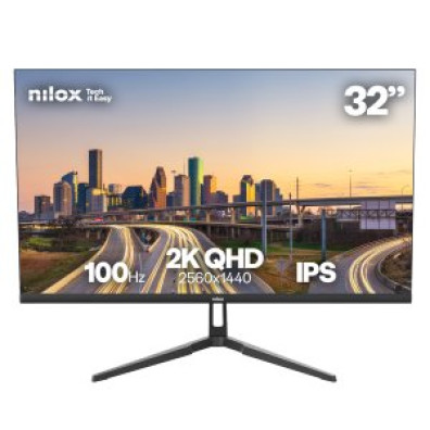 Monitor Nilox NXM322K1001 32" QHD IPS 2K HDMI DP 120Hz 4MS VESA 100x100 Negro