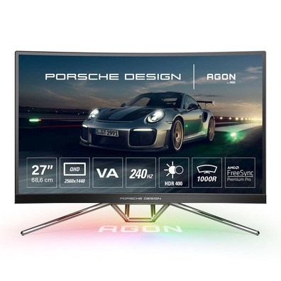 Monitor Curvo AOC Porche Desing Agon 27" 240Hz / VA