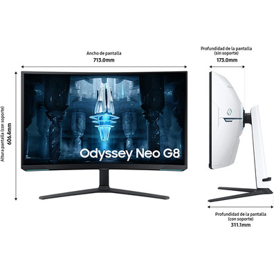 Monitor Gaming Curvo Samsung odyssey Neo G8 LS32BG850NU 32'' 4K