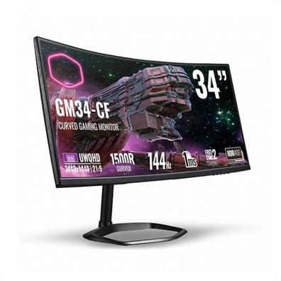 Monitor Gaming LED 34'' Cooler Master GM34CW Curvo