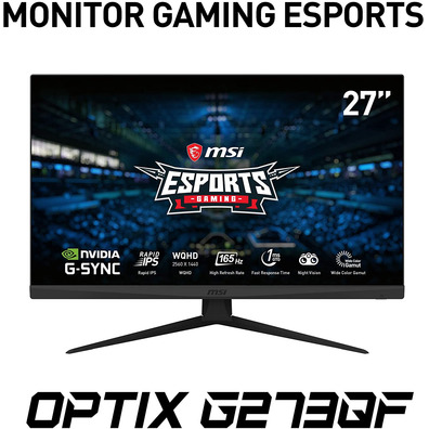 Monitor Gaming MSI Optix G273QF 27'' LED Negro