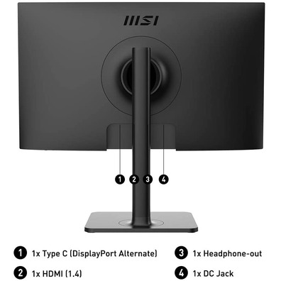 Monitor LED MSI Modern 23.8'' MD241P Negro