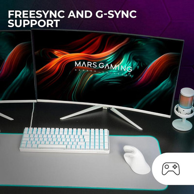 Monitor Mars Gaming Curvo MV-27C 27" FHD Blanco