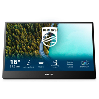 Monitor Portátil Philips Série 3000 16" 16B1P3302 IPS FHD 75Hz
