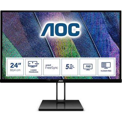 Monitor Profesional AOC 24V2Q 23.8" Full HD Negro