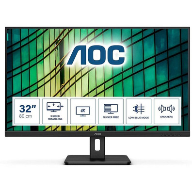 Monitor Profesional AOC U32E2N 31.5" 4K Multimedia Negro
