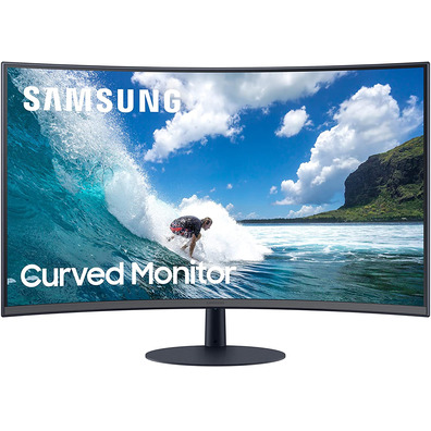 Monitor Profesional Curvo Samsung C27T550FDR 27" Full HD Multimedia Azul Gris Oscuro
