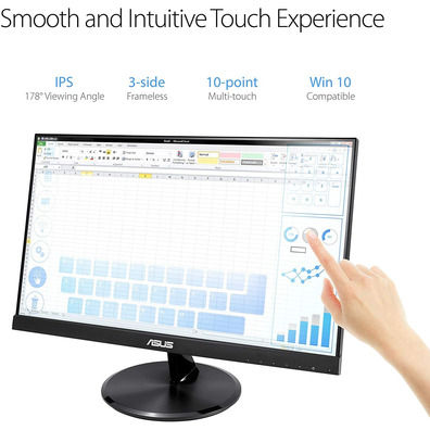 Monitor Profesional Táctil Asus VT229H 21.5" Full HD Multimedia Negro