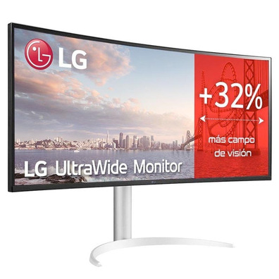 Monitor Profesional Ultrapanorámico Curvo LG UltraWide 38WQ75C-W 38"/ QHD+ / Negro y Blanco