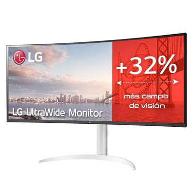 Monitor Profesional Ultrapanorámico Curvo LG UltraWide 38WQ75C-W 38"/ QHD+ / Negro y Blanco