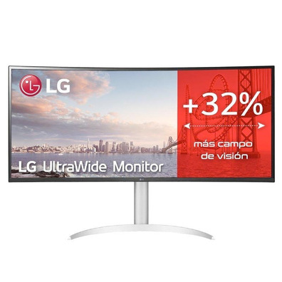 Monitor Profesional Ultrapanorámico Curvo LG UltraWide 38WQ75C-W 38"/ QHD+ / Negro y Blanco