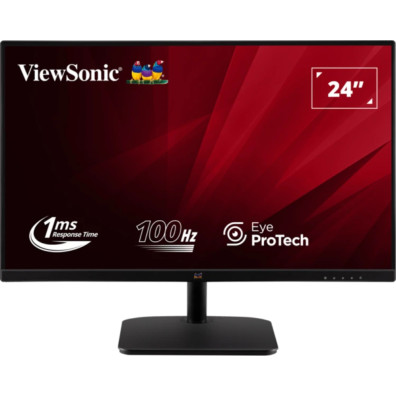 Monitor - VIEWSONIC Value Series VA2432-MHD-3, 24 ", Full-HD, 1 ms, 100 Hz, Negro