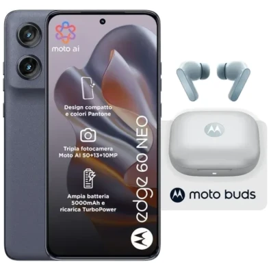 Motorola Edge 60 Neo 5G Azul Grisaille 8GB/256GB con Auriculares Moto Buds