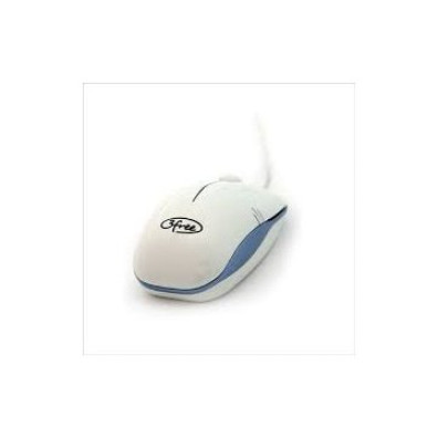 Mouse 3FREE MCM101/WB Blanco Azul Diseño - Cable - Marca 3FREE
