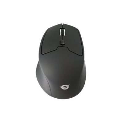 Mouse Conceptronic Bluetooth Lorcan02 Ergo - Negro, 6 Botones, 1600DPI