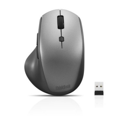 MOUSE LENOVO WIRELESS THINKBOOK MEDIA 2.4GHZ - 7 botones, nano receptor, diseño ergonómico