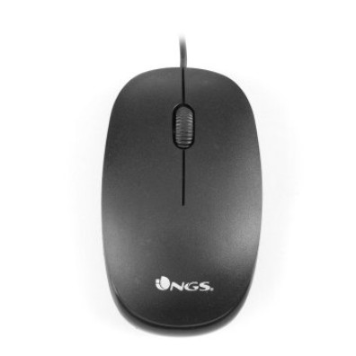 Mouse NGS Flame Black Óptico por Cable con Conexión USB-C