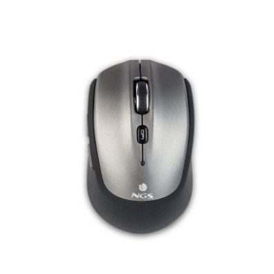 Mouse NGS Frizz Wireless y Bluetooth 1000/1600 DPI Plata/Negro 5 Botones